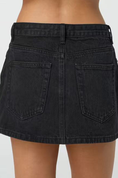 Fiona | Falda Mini Vaquera con Botón