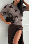 Valentina | Jersey Elegance con Lazo Decorativo