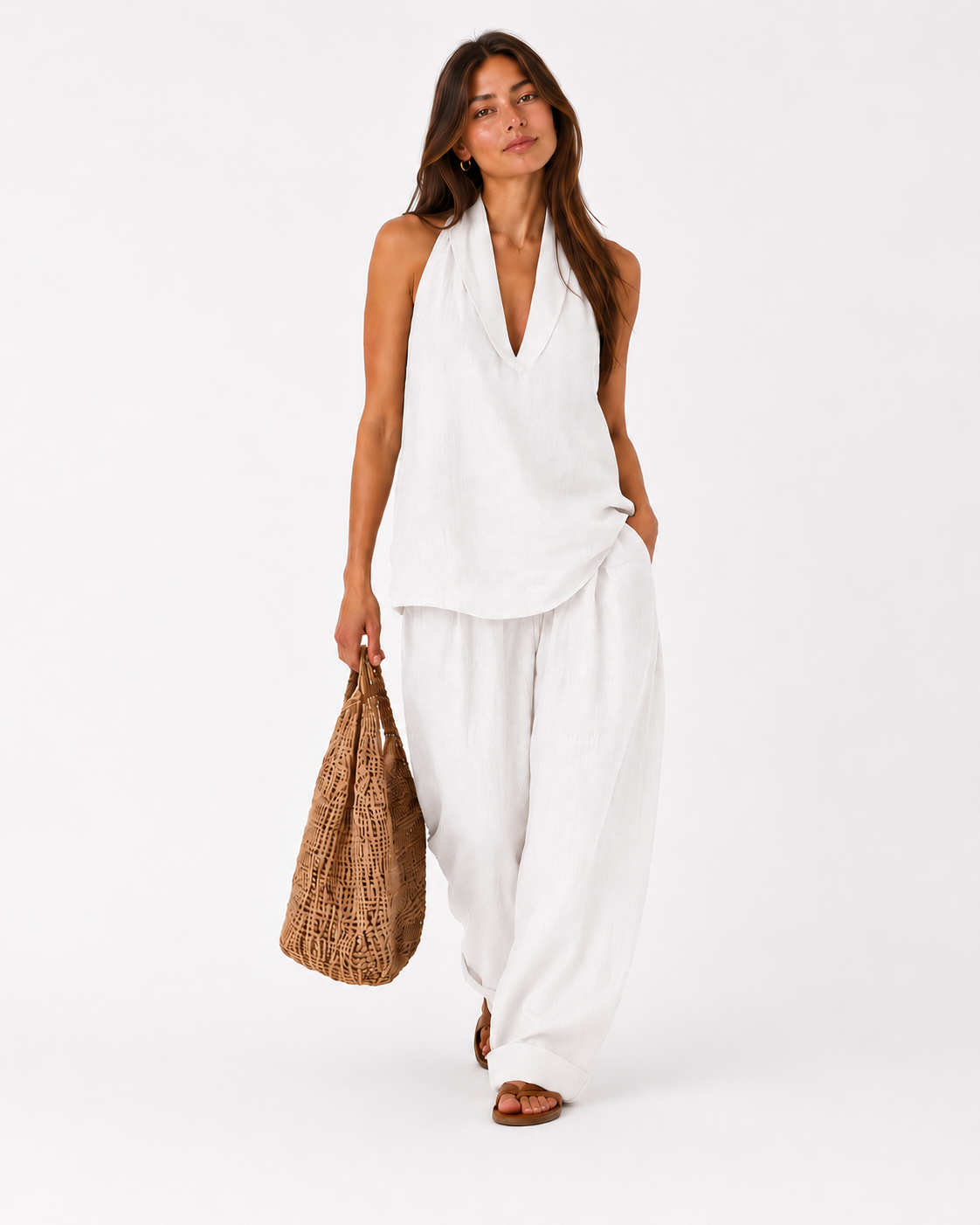 Conjunto Riviera de Lino Texturizado
