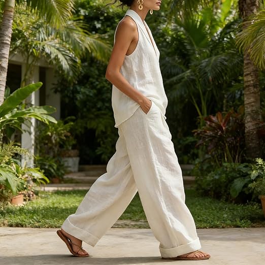 Ainhoa | Conjunto Riviera de Lino Texturizado