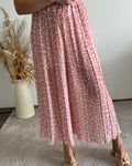 Pantalón plisado Leopardo Rosa
