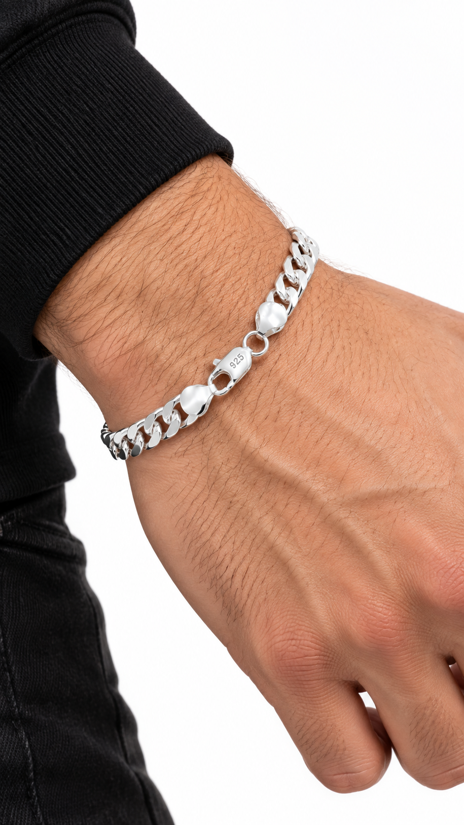 Pulsera Cubana de Plata de Ley 925 FOEXA