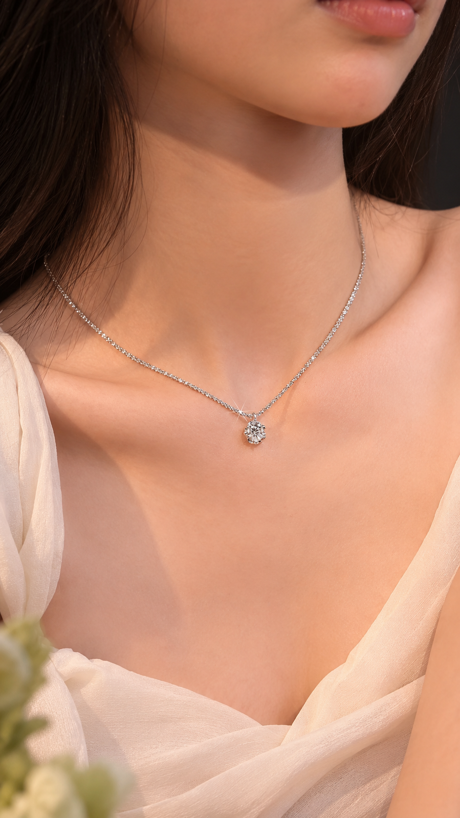 Conjunto de Collar y Pendientes de Plata 925 FOEXA