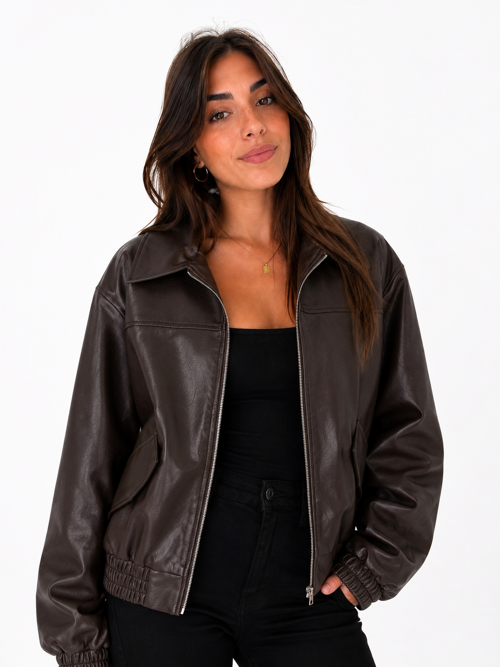 Chaqueta Biker Vintage de Polipiel