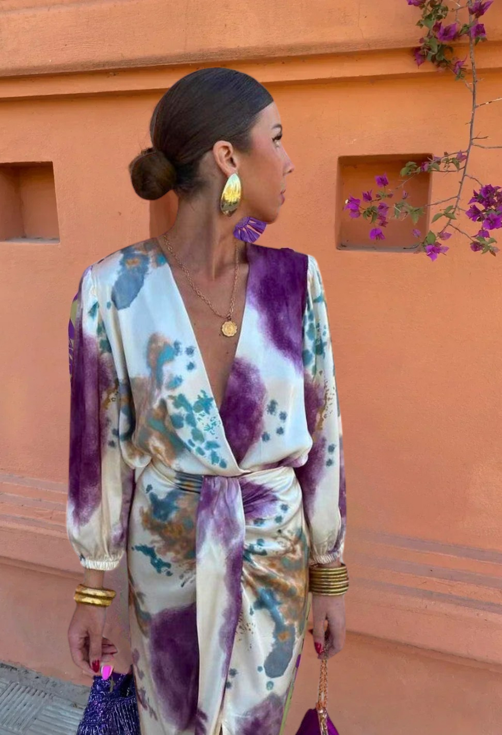 Vestido Elegante de Escote en V