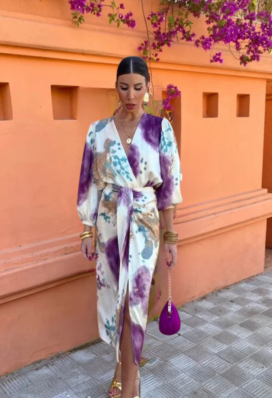 Vestido Elegante de Escote en V