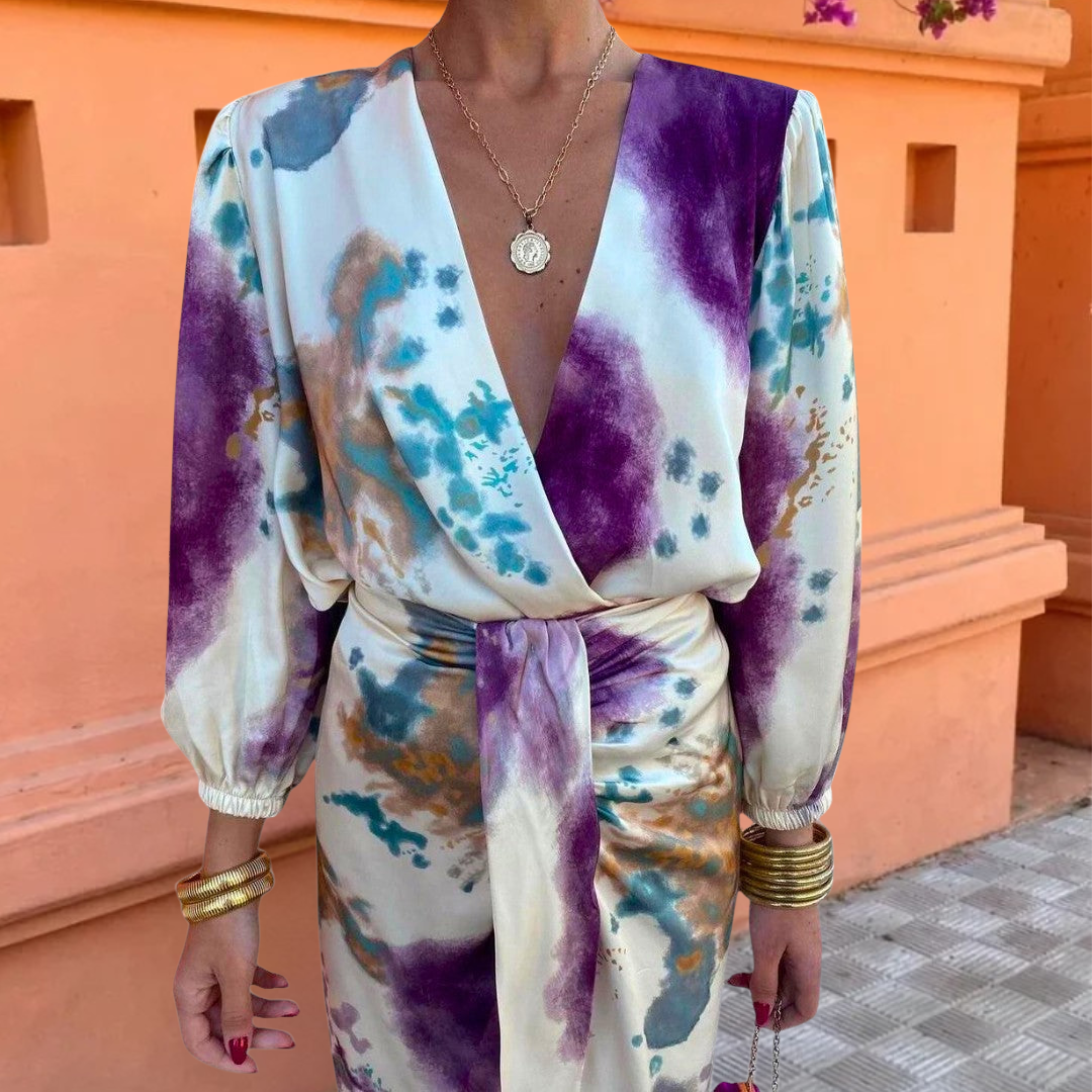 Vestido Elegante de Escote en V