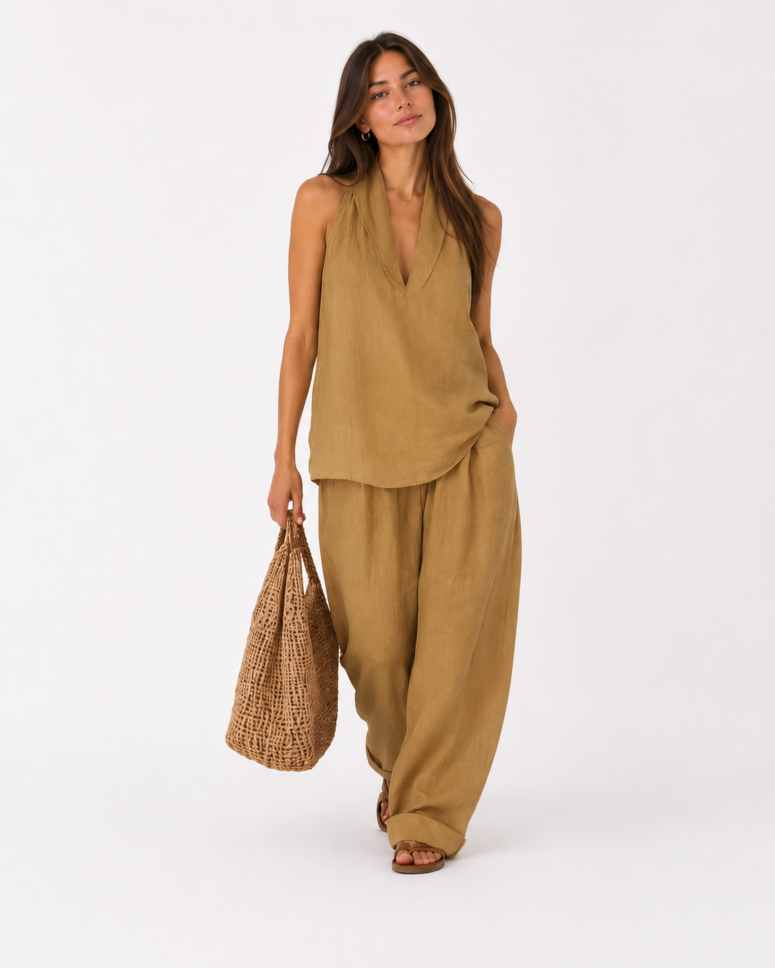 Conjunto Riviera de Lino Texturizado
