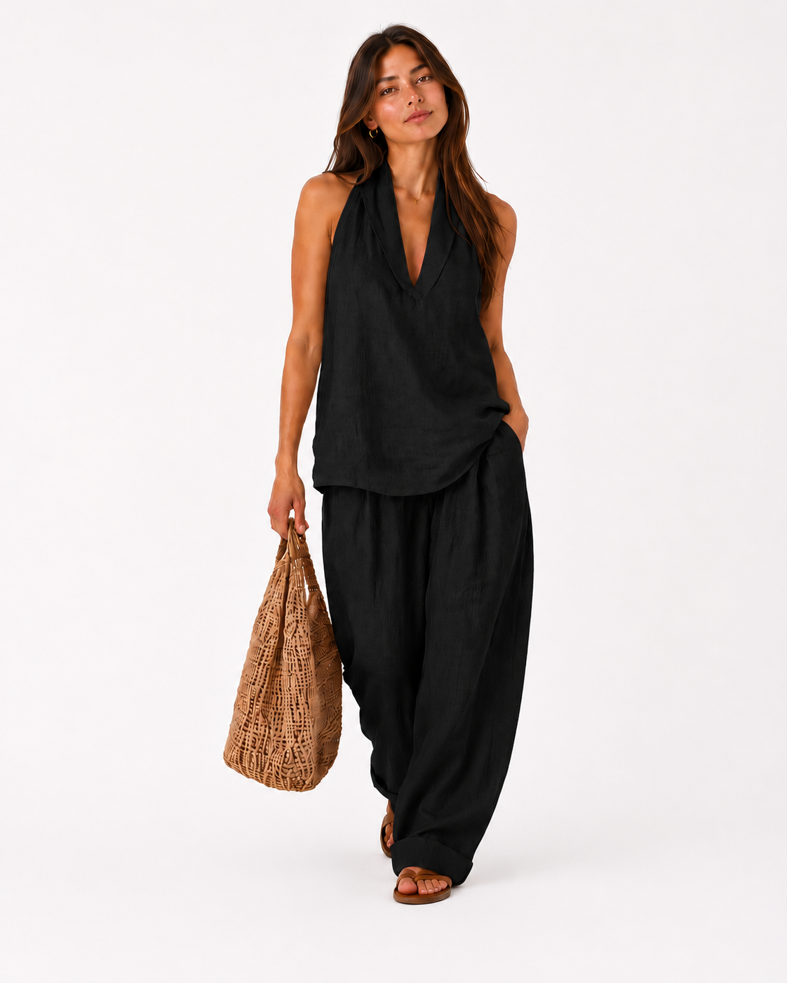 Conjunto Riviera de Lino Texturizado