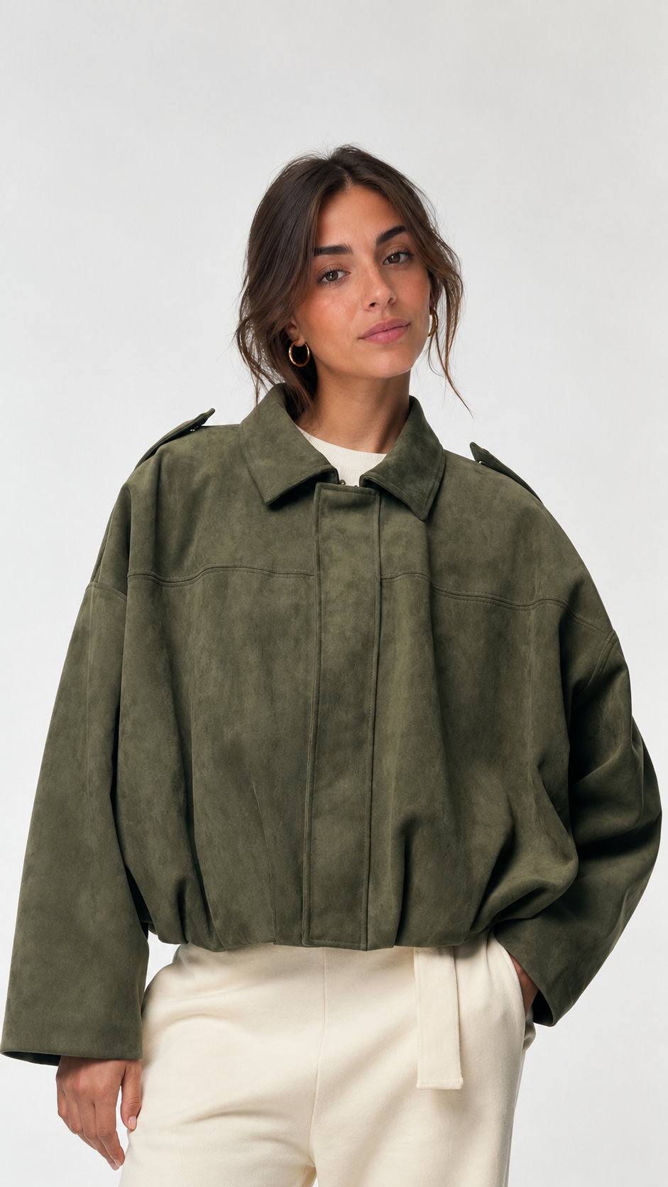 FOEXA | Chaqueta oversize bomber de ante