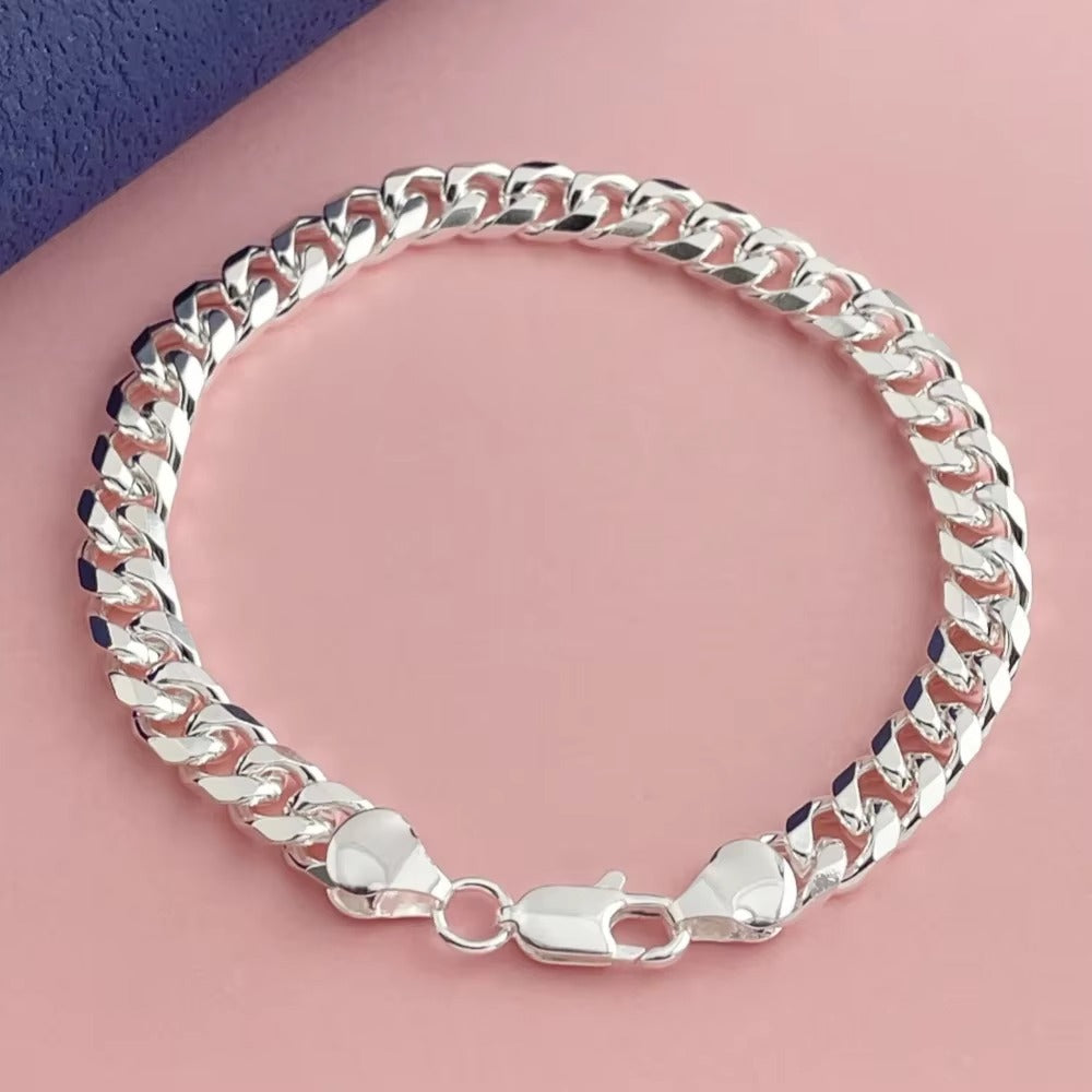 Pulsera Cubana de Plata de Ley 925 FOEXA
